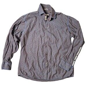 2 for $20 Pronto Uomo Dandelion Print Button Front Formal Dress Shirt Size XL